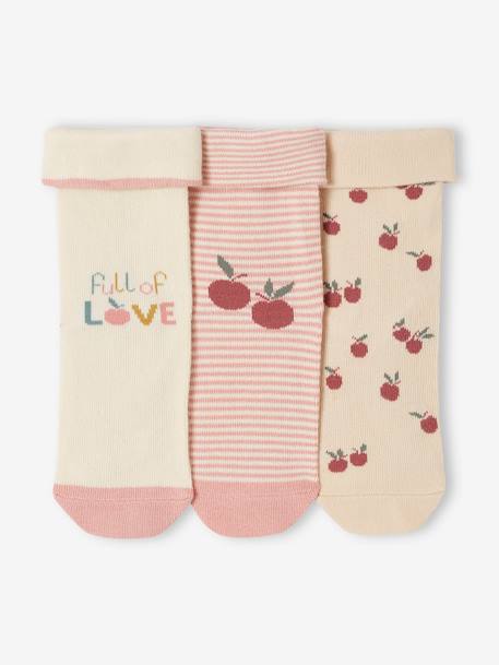 3er-Pack Mädchen Baby Socken Oeko-Tex altrosa 