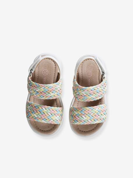 Sandales lumineuses scratchées bébé multicolore 