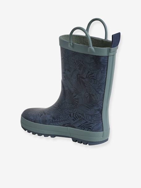 Bottes de pluie caoutchouc enfant collection maternelle bleu imprimé 