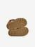 Sandales scratchées fermées cuir bébé acajou+marine+or 