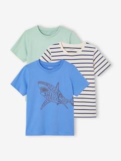 Junge-T-Shirt, Poloshirt, Unterziehpulli-3er-Pack Jungen T-Shirts