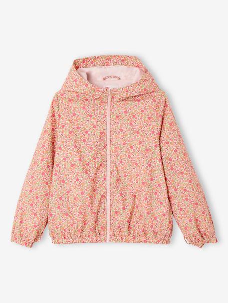 Mädchen 3-in-1-Jacke mit Recycling-Polyester khaki+rosa 