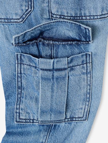 Jungen Cargo-Jeans mit Dehnbund blue stone+denim black+double stone 