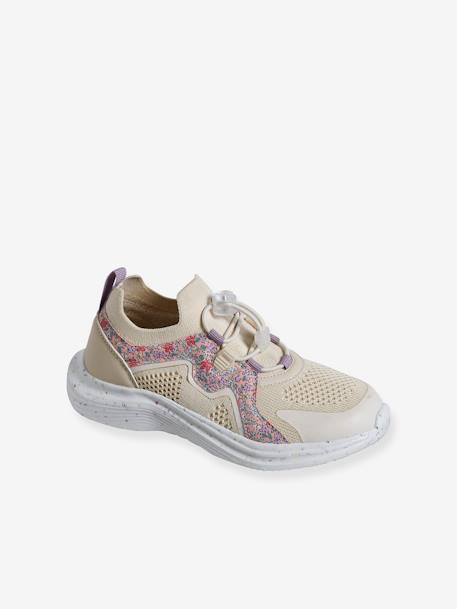 Mädchen Sport-Sneakers mit Gummizug set beige 