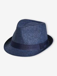 Garçon-Accessoires-Chapeau, casquette-Panama aspect paille garçon