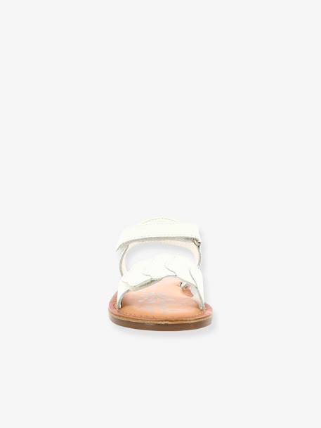 Sandales cuir bébé Dyastar 858582-10-3 KICKERS® blanc 