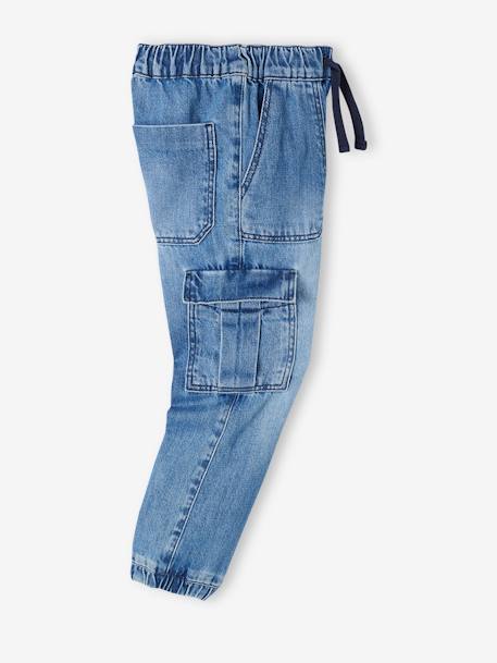 Jungen Cargo-Jeans mit Dehnbund blue stone+denim black+double stone 