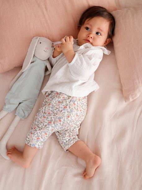 Mädchen Baby Bluse mit Volantkragen ecru 