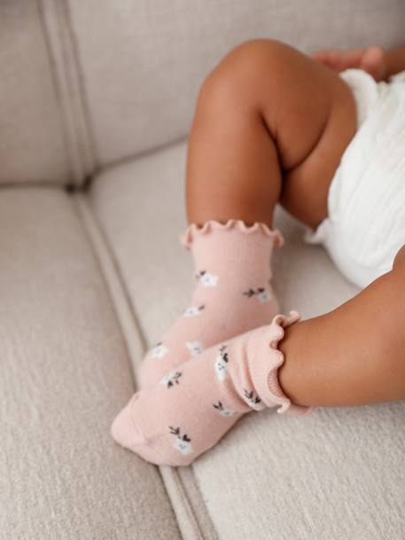 3er-Pack Mädchen Baby Socken Oeko-Tex pudrig rosa 