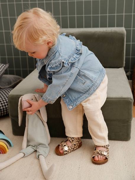 Baby Jeansjacke mit Volants Oeko-Tex bleached 