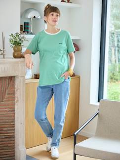 Les articles personnalisables-Vêtements de grossesse-Collection allaitement-T-shirt rayé grossesse et allaitement en coton