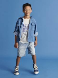 Junge-Jungen Jeans-Shorts mit Schlupfbund Oeko-Tex