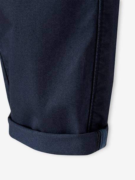 Pantalon style cargo facile à enfiler garçon bleu nuit+sable 