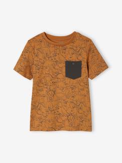 Junge-Jungen T-Shirt, Print und Brusttasche