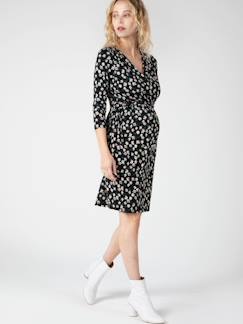 Umstandsmode-Kleid-Kurzes Wickelkleid für Schwangerschaft & Stillzeit DIVINE ENVIE DE FRAISE