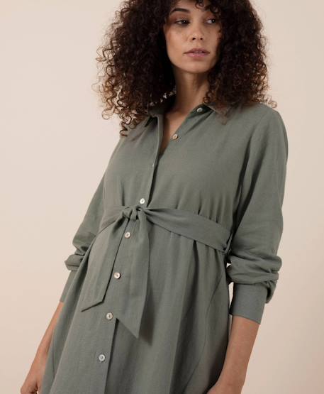 Kleid für Schwangerschaft & Stillzeit AINA ENVIE DE FRAISE khaki+marine 