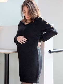 Vêtements de grossesse-Robe-Robe pull de grossesse Lina ENVIE DE FRAISE