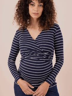 Umstandsmode-T-Shirt, Top-Nachhaltiges Wickelshirt für Schwangerschaft & Stillzeit FIONA ENVIE DE FRAISE