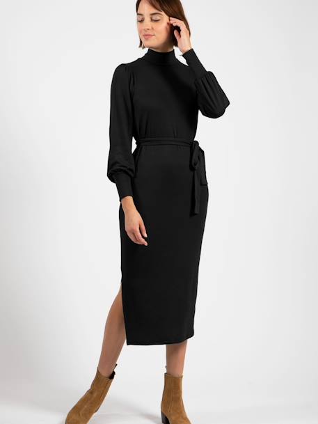 Robe pull de grossesse Irina ENVIE DE FRAISE noir 