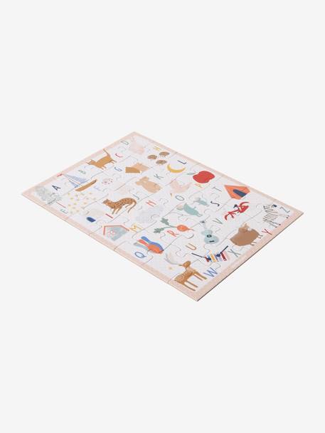 Puzzle abécédaire 28 pièces en carton beige 