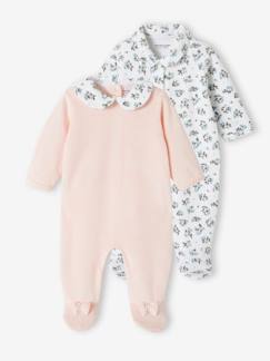 Baby-Strampler, Pyjama, Overall-2er-Pack Baby Samt-Strampler Oeko-Tex