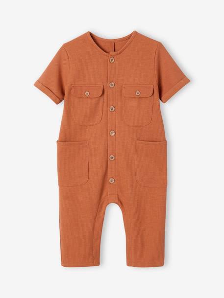 Jungen Baby Overall Oeko-Tex rostfarben 