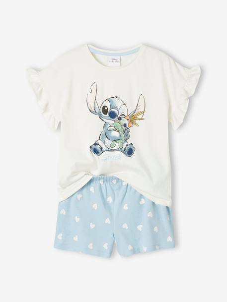 Pyjashort bicolore fille Disney® Lilo et Stitch bleu grisé 
