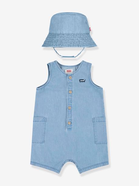 Baby-Set: Overall & Sonnenhut Levi's gebleicht 