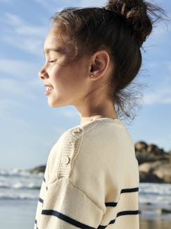 Fille-Pull, gilet, sweat-Pull fille marinière fantaisie 