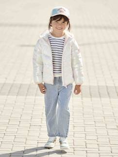Mädchen-Mantel, Jacke-Daunenjacke-Mädchen Light-Steppjacke mit Glanzeffekt