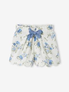 Festliche Mode für Baby-Mädchen-Shorts-Mädchen Shorts mit Bogenkante, Musselin