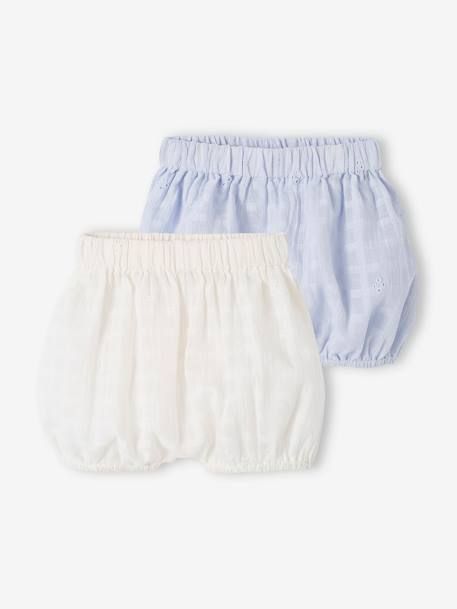 2er-Pack Baby Shorts himmelblau 