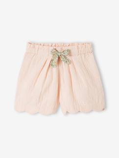 Mädchen-Shorts-Mädchen Shorts mit Bogenkante, Musselin