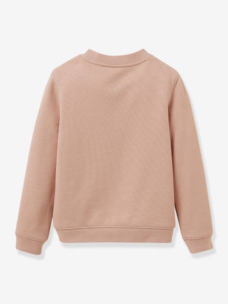 Besticktes Mädchen Sweatshirt CYRILLUS, Bio-Baumwolle rosa 