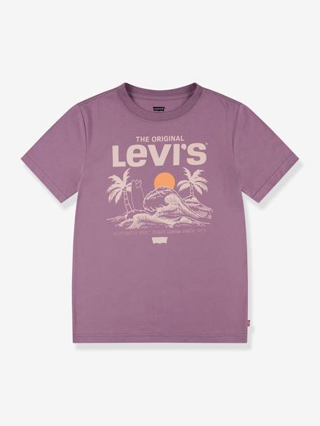 Jungen T-Shirt mit Print Levi's aus Bio-Baumwolle lavandel 