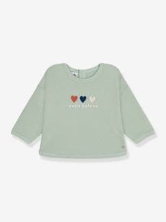 Baby-Pullover, Strickjacke, Sweatshirt-Sweatshirt-Mädchen Sweatshirt PETIT BATEAU, Herzen