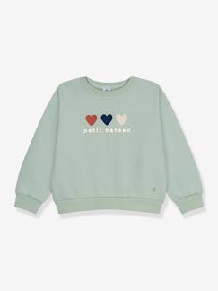 Mädchen-Pullover, Strickjacke, Sweatshirt-Sweatshirt-Mädchen Sweatshirt mit Stickerei PETIT BATEAU