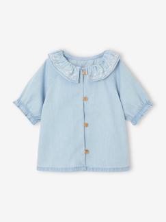 Baby-Hemd, Bluse-Mädchen Baby Jeansbluse