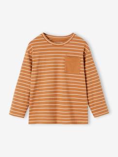 Junge-T-Shirt, Poloshirt, Unterziehpulli-Jungen Ringelshirt mit Recycling-Baumwolle