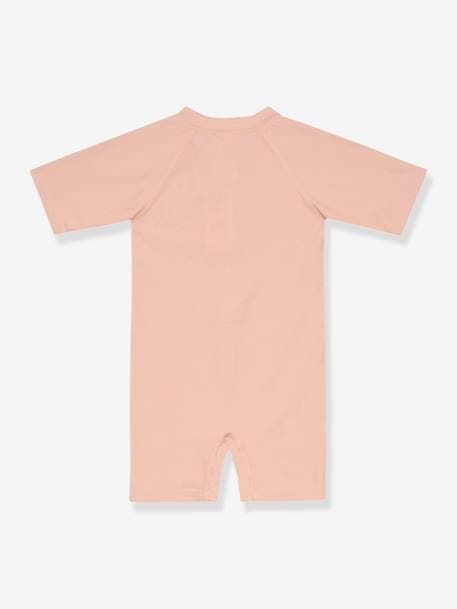 Kinder UV-Overall LÄSSIG mit kurzen Ärmeln rosa nude+weiß gestreift 