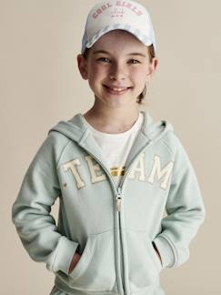 Fille-Vêtements de sport-Sweat zippé à capuche motif "Team" sport fille