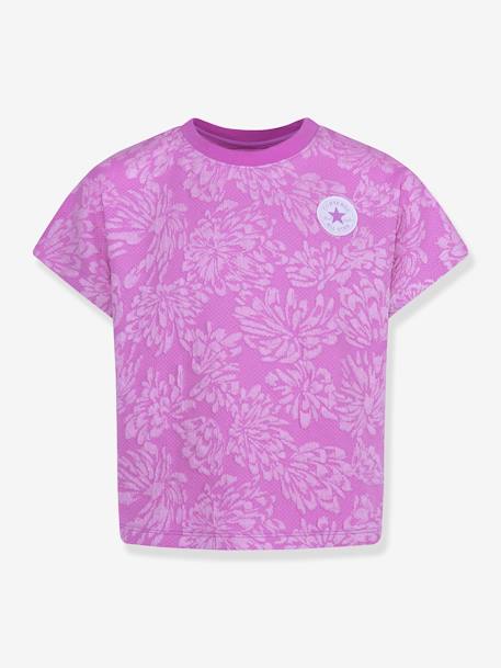 Mädchen T-Shirt mit Blumen CONVERSE pastellgelb 