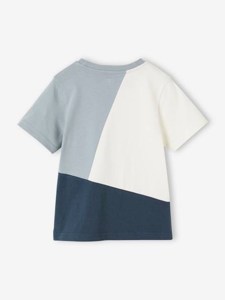 Jungen Sport-T-Shirt aqua+grau meliert 