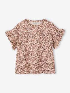 Mädchen-T-Shirt, Unterziehpulli-T-Shirt-Geripptes Mädchen T-Shirt mit Recycling-Baumwolle