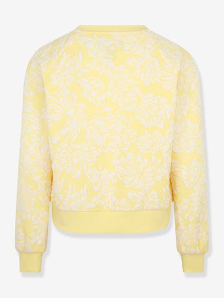 Sweat broderies fleurs fille CONVERSE jaune d'or 