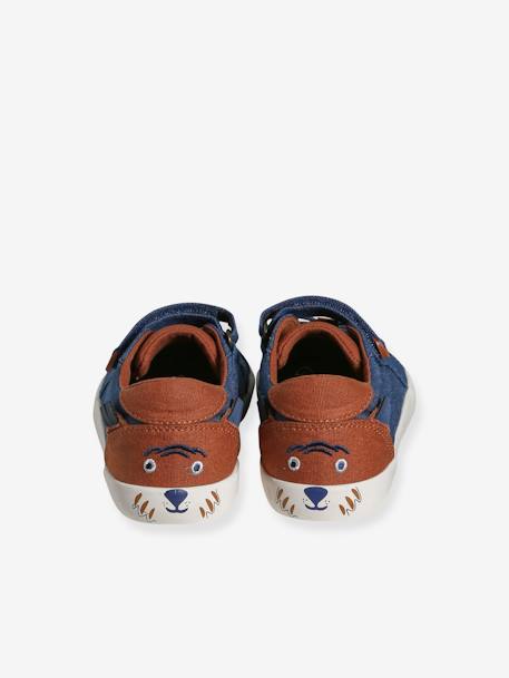 Kinder Stoff-Sneakers mit Anziehtrick jeansblau 