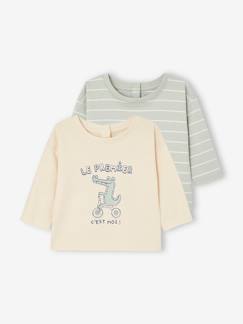 Bébé-T-shirt, sous-pull-Lot de 2 T-shirts basics bébé