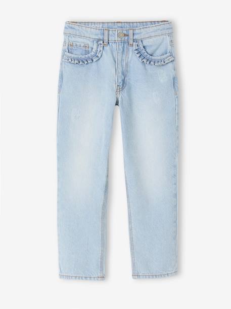 Gerade Mädchen Jeans, Hüftweite REGULAR bleached+blue stone 