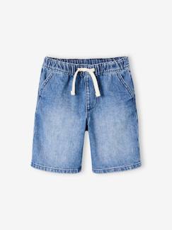 Junge-Jungen Jeans-Shorts mit Schlupfbund Oeko-Tex