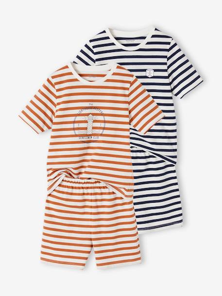 2er-Pack Jungen Sommer-Schlafanzüge Oeko-Tex marine 